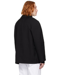 Camicia giacca di lana nera di Lemaire