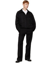 Camicia giacca di lana nera di Wooyoungmi