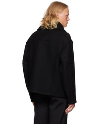 Camicia giacca di lana nera di Versace