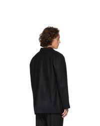 Camicia giacca di lana nera di Toogood