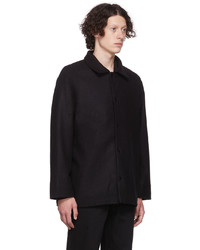 Camicia giacca di lana nera di Factor's