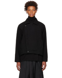 Camicia giacca di lana nera di Jan Jan Van Essche