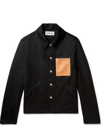 Camicia giacca di lana nera di Loewe