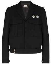 Camicia giacca di lana nera di Stefan Cooke