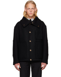 Camicia giacca di lana nera di Versace