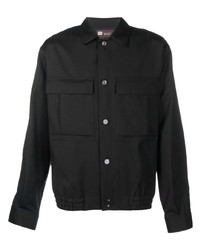 Camicia giacca di lana nera di Z Zegna