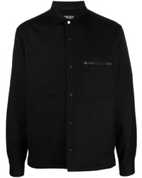 Camicia giacca di lana nera di Zegna