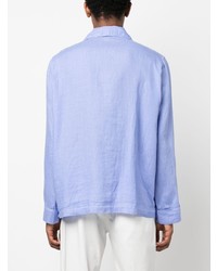 Camicia giacca di lino azzurra di Aspesi