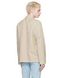 Camicia giacca di lino beige di A.P.C.