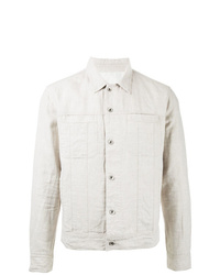 Camicia giacca di lino bianca