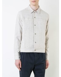 Camicia giacca di lino bianca di Venroy