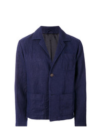 Camicia giacca di lino blu scuro di Doppiaa