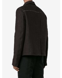 Camicia giacca di lino nera di Haider Ackermann