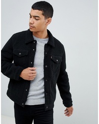 Camicia giacca di pelliccia nera di Levi's