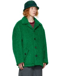 Camicia giacca di pelliccia verde di Marni