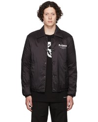 Camicia giacca di raso nera di Alexander McQueen