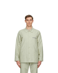 Camicia giacca di raso verde menta