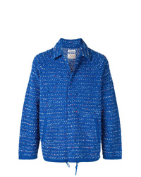 Camicia giacca di tweed blu