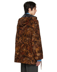 Camicia giacca di velluto a coste a fiori bordeaux di Acne Studios
