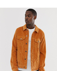 Camicia giacca di velluto a coste arancione di ASOS DESIGN