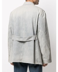 Camicia giacca di velluto a coste azzurra di Maison Margiela