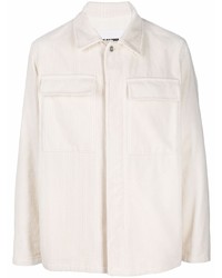Camicia giacca di velluto a coste bianca di Jil Sander