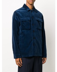 Camicia giacca di velluto a coste blu scuro di Aspesi