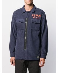 Camicia giacca di velluto a coste blu scuro di U.P.W.W.