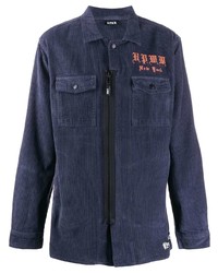 Camicia giacca di velluto a coste blu scuro di U.P.W.W.