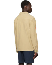 Camicia giacca di velluto a coste gialla di Ps By Paul Smith