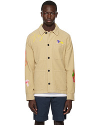 Camicia giacca di velluto a coste gialla di Ps By Paul Smith