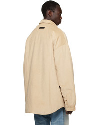 Camicia giacca di velluto a coste marrone chiaro di Essentials
