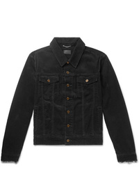 Camicia giacca di velluto a coste nera di Saint Laurent