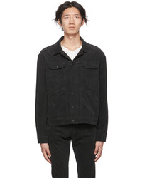 Camicia giacca di velluto a coste nera di Tom Ford