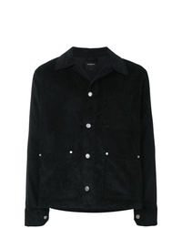 Camicia giacca di velluto a coste nera di Tom Wood