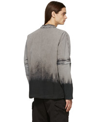 Camicia giacca effetto tie-dye grigia di Nemen
