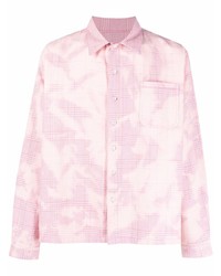 Camicia giacca effetto tie-dye rosa di ERL