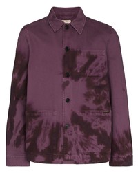 Camicia giacca effetto tie-dye viola di Nudie Jeans