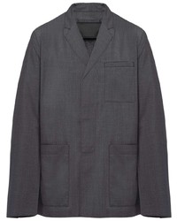 Camicia giacca grigio scuro di Prada