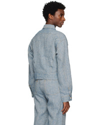 Camicia giacca in chambray grigia di SASQUATCHfabrix.
