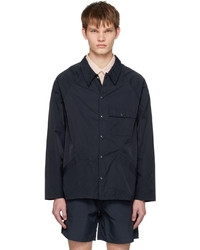 Camicia giacca in nylon blu scuro di Adsum