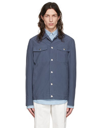 Camicia giacca in nylon blu scuro di Brunello Cucinelli