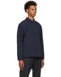 Camicia giacca in nylon blu scuro di Theory