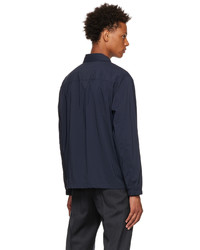 Camicia giacca in nylon blu scuro di Theory