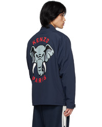 Camicia giacca in nylon blu scuro di Kenzo