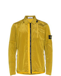 Camicia giacca in nylon gialla di Stone Island