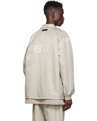 Camicia giacca in nylon grigia di Essentials