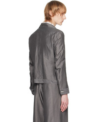 Camicia giacca in nylon grigia di Sulvam