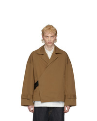Camicia giacca in nylon marrone
