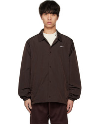 Camicia giacca in nylon marrone scuro di Nike